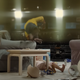 Gordy jumps off couch and onto victim